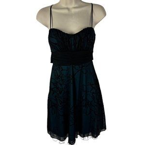 Speechless Holiday Dress Size Small w/Black Organza Lace Christmas Women's